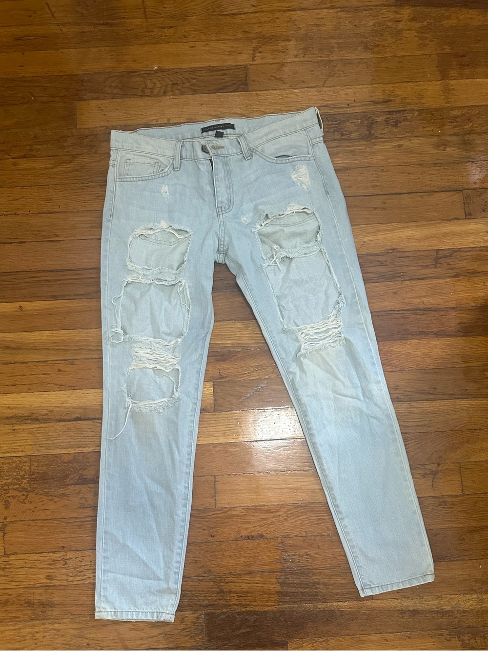 Flying Monkey platinum Light Blue Distressed Women's Jeans